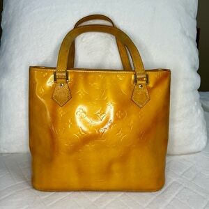REHAB LOUIS VUITTON HOUSTON YELLOW MONOGRAM VERNIS PATENT LEATHER CA0969